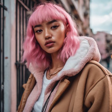 Pink Hair don't care. Be yourself. Rosa Haarfarbe, alternativer Look. Streetwear, Second Hand. Just-a-second-chance, just a second chance, zweite chance, second chance